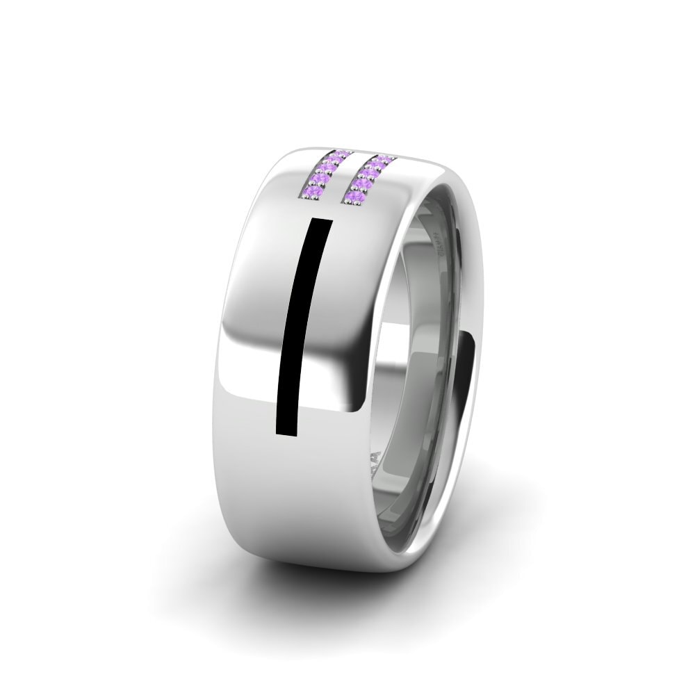 Amethyst Women's Wedding Ring Dreamy Glory 8.0 mm