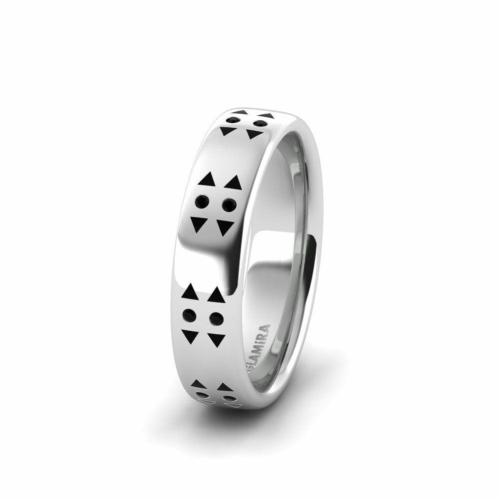 Saphir noir Alliance pour femme Dreamy Heart 5.0 mm
