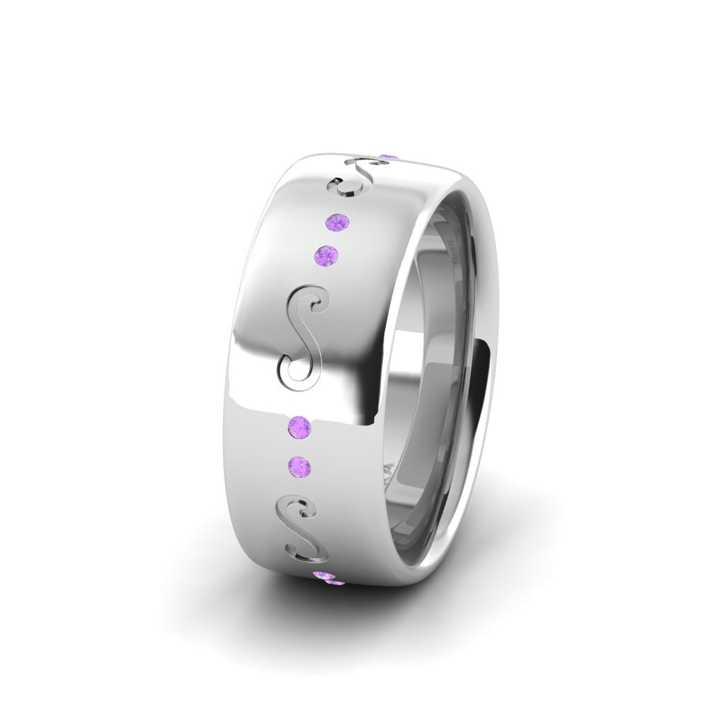Amethyst Women's Wedding Ring Dreamy Logic 8.0 mm