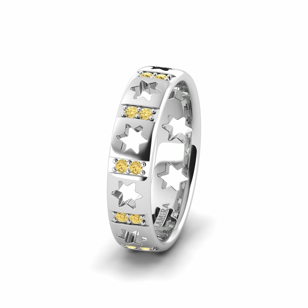 Diamant Jaune Alliance pour femme Dreamy Cover 5 mm