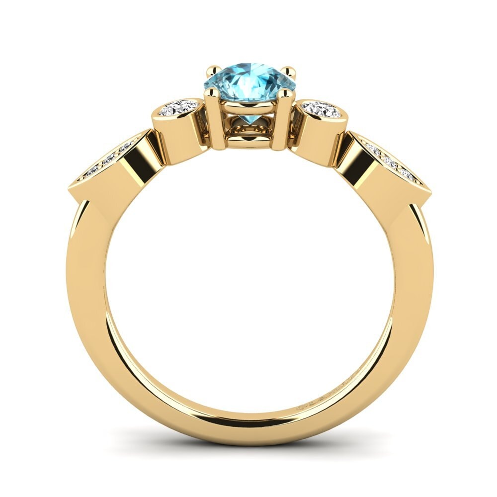 Blue Zircon Engagement Ring Drigo