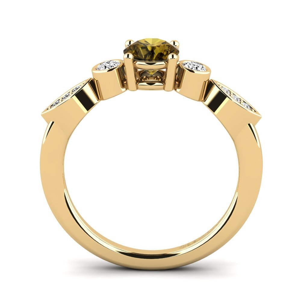 Brown Zircon Engagement Ring Drigo