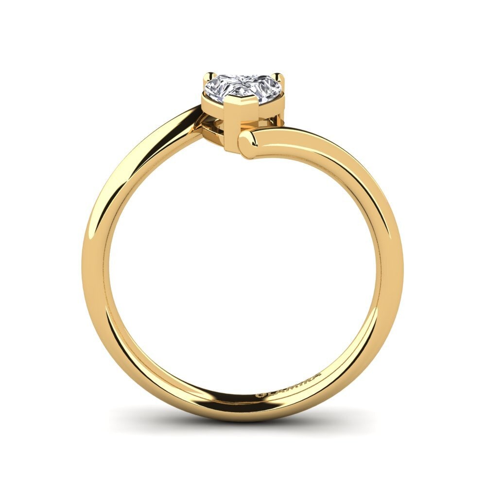 14ct Yellow Gold Diamond Women's Ring Duct