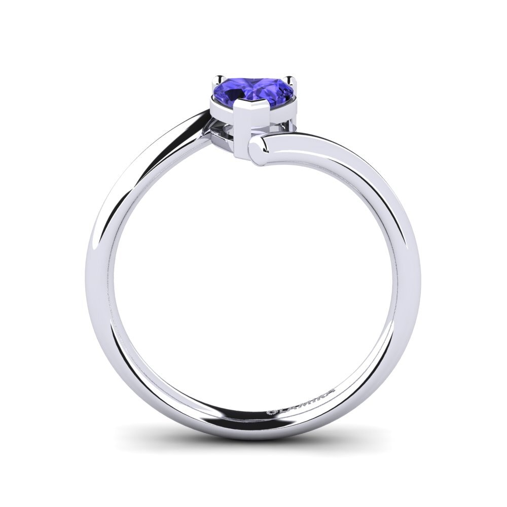 Corazón Tanzanita Anillo de Mujer Duct