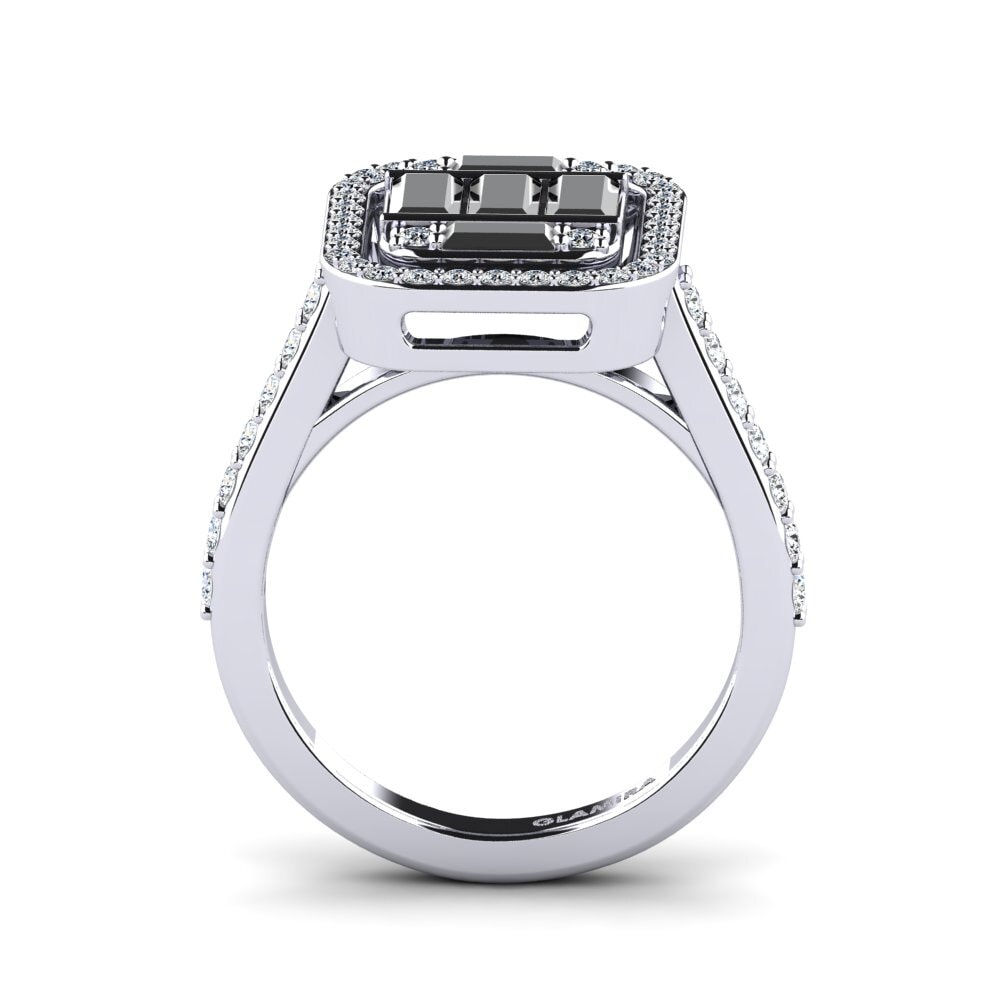 Black Diamond Engagement Ring Duma
