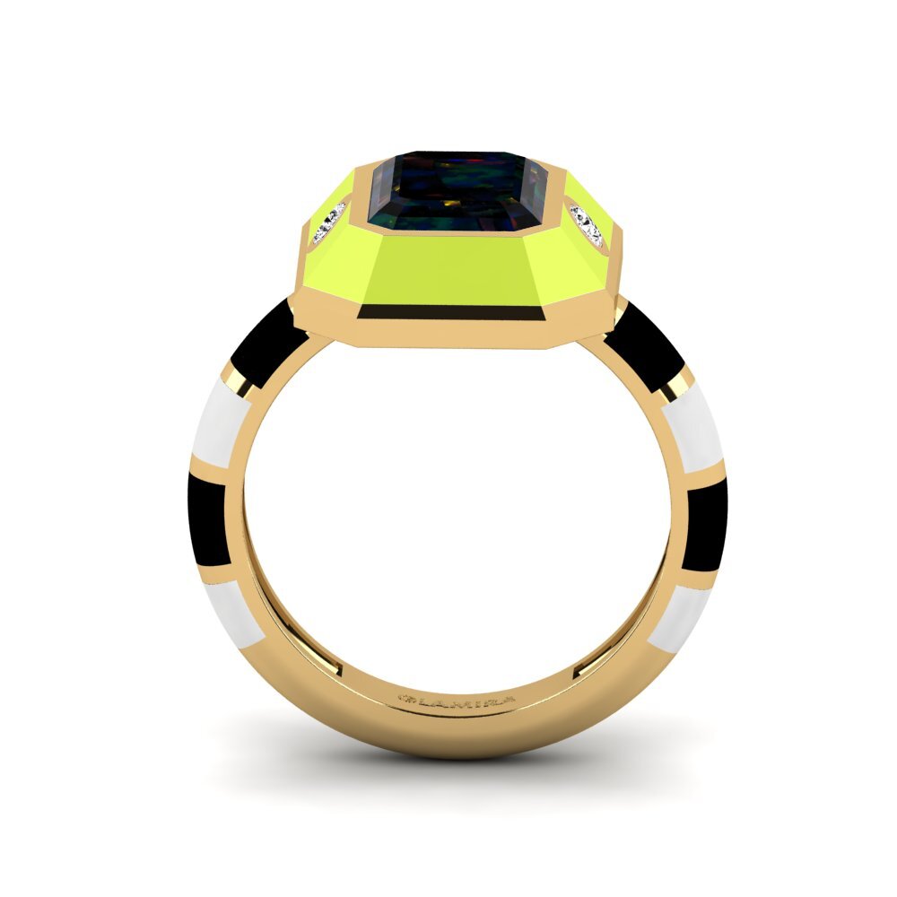 Schwarzer Opal Ring Dusj