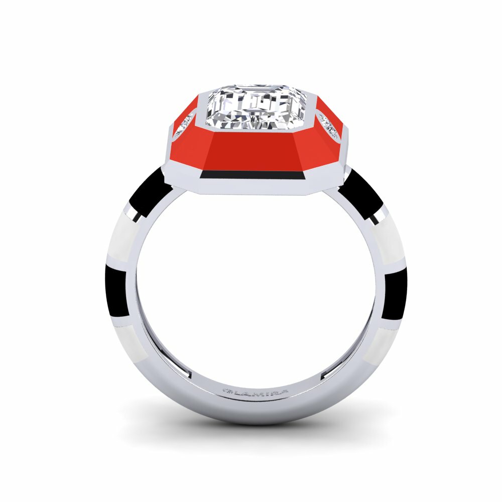 Argent Blanc Bague Dusj