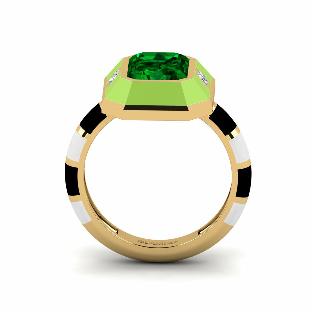 Zircone Vert Bague Dusj