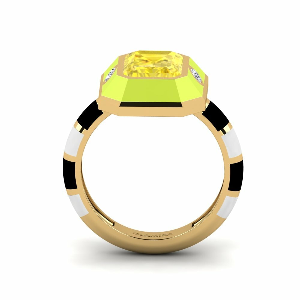 Saphir Jaune Bague Dusj