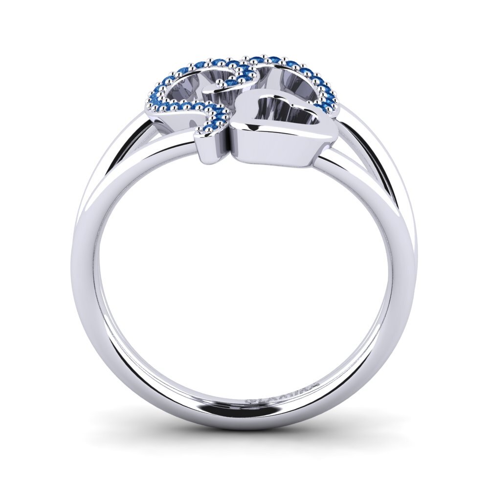 Circonita Azul Oscuro Anillo Duvessa