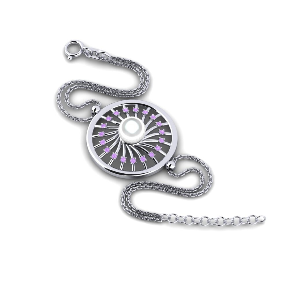 950 Platinum Amethyst Women's Bracelet Eager