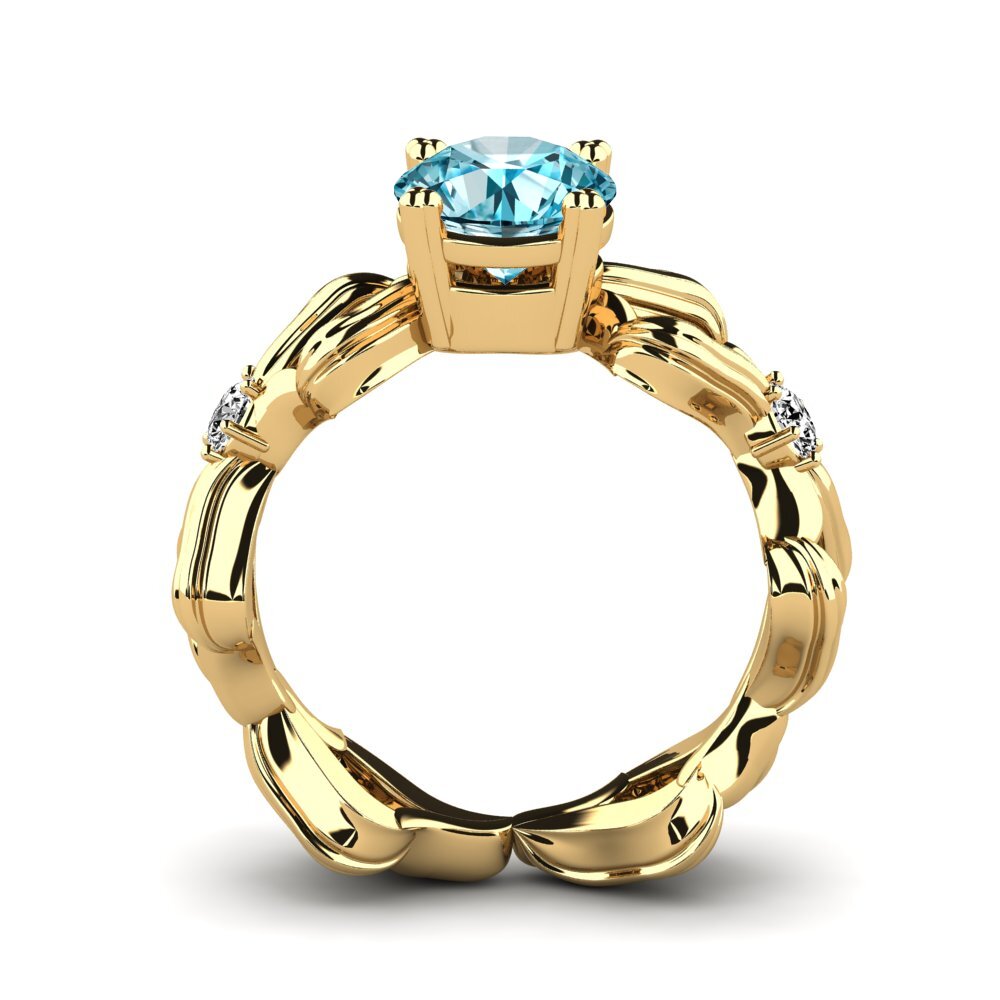 Circón Azul Anillo de compromiso Eastridge