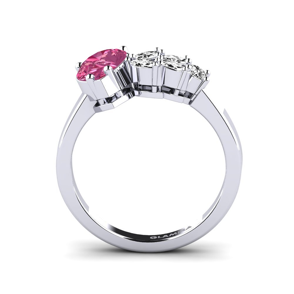 Turmalina Rosa SYLVIE Anel Ebly