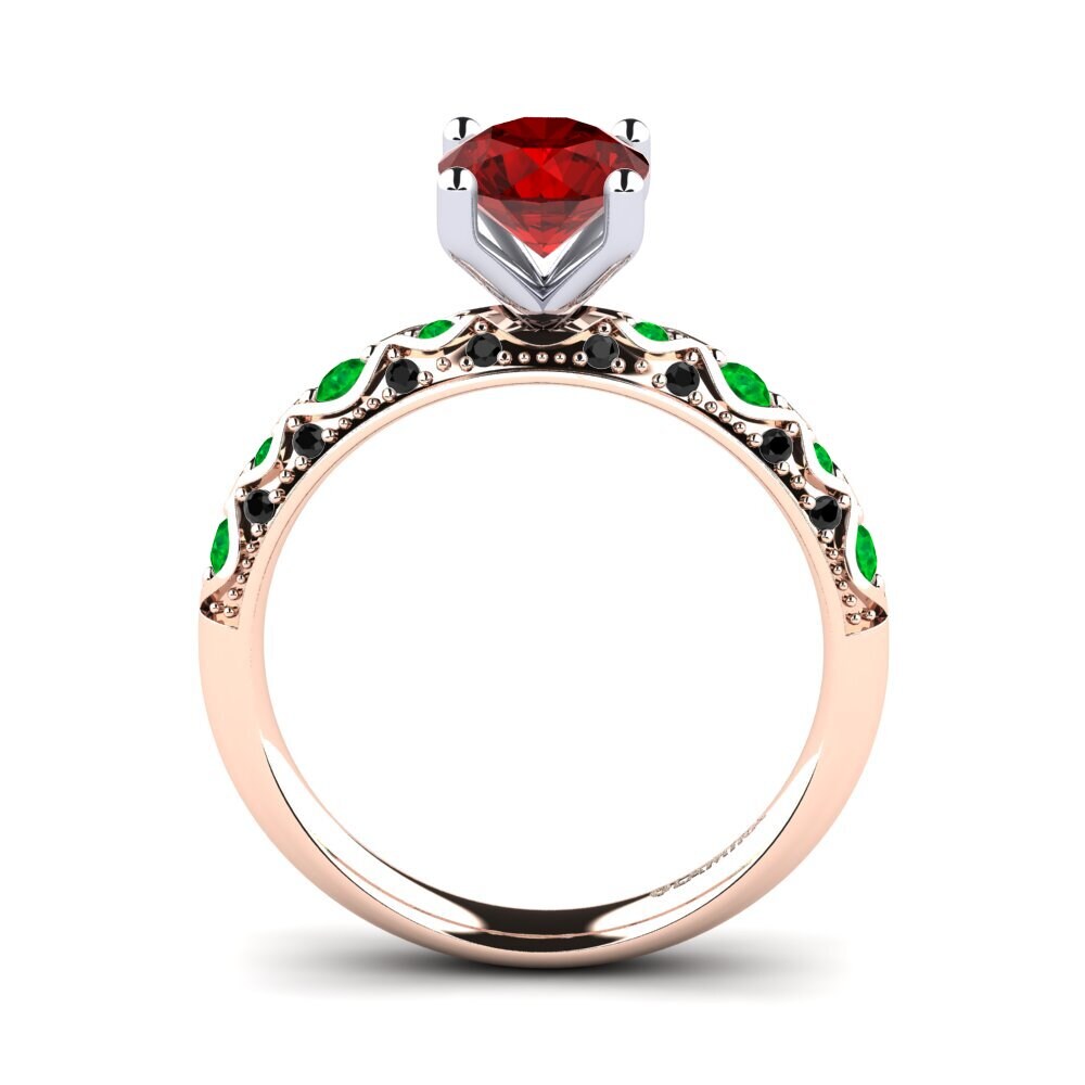 14k Rose & White Gold Engagement Ring Ebonie