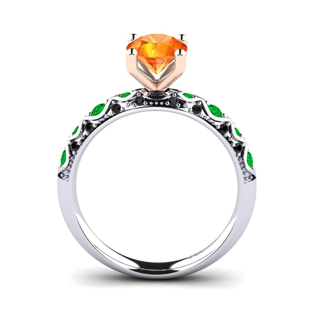 14k White & Rose Gold Engagement Ring Ebonie