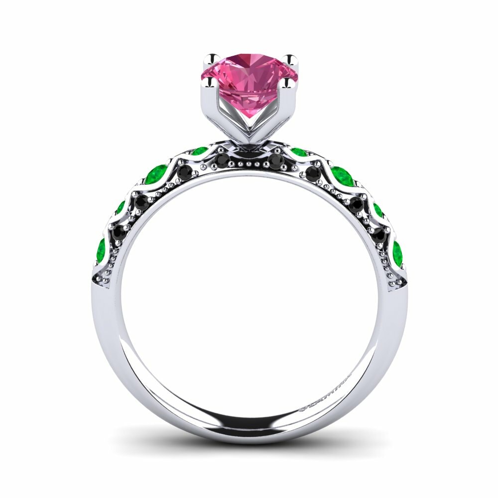 Bague de fiançailles Ebonie Tourmaline Rose