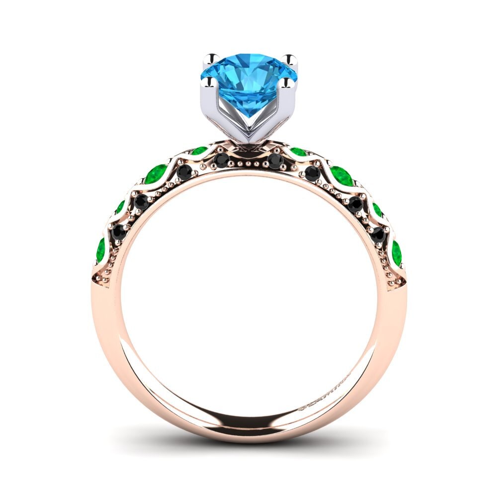 14k Rose & White Gold Engagement Ring Ebonie