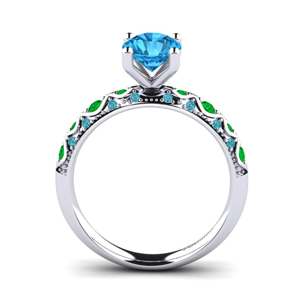Blue Topaz Engagement Ring Ebonie
