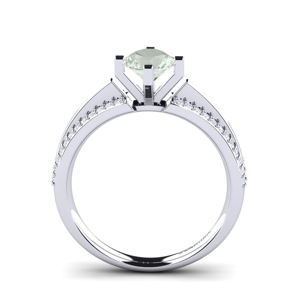 Amatista verde Anillo de compromiso Eddy