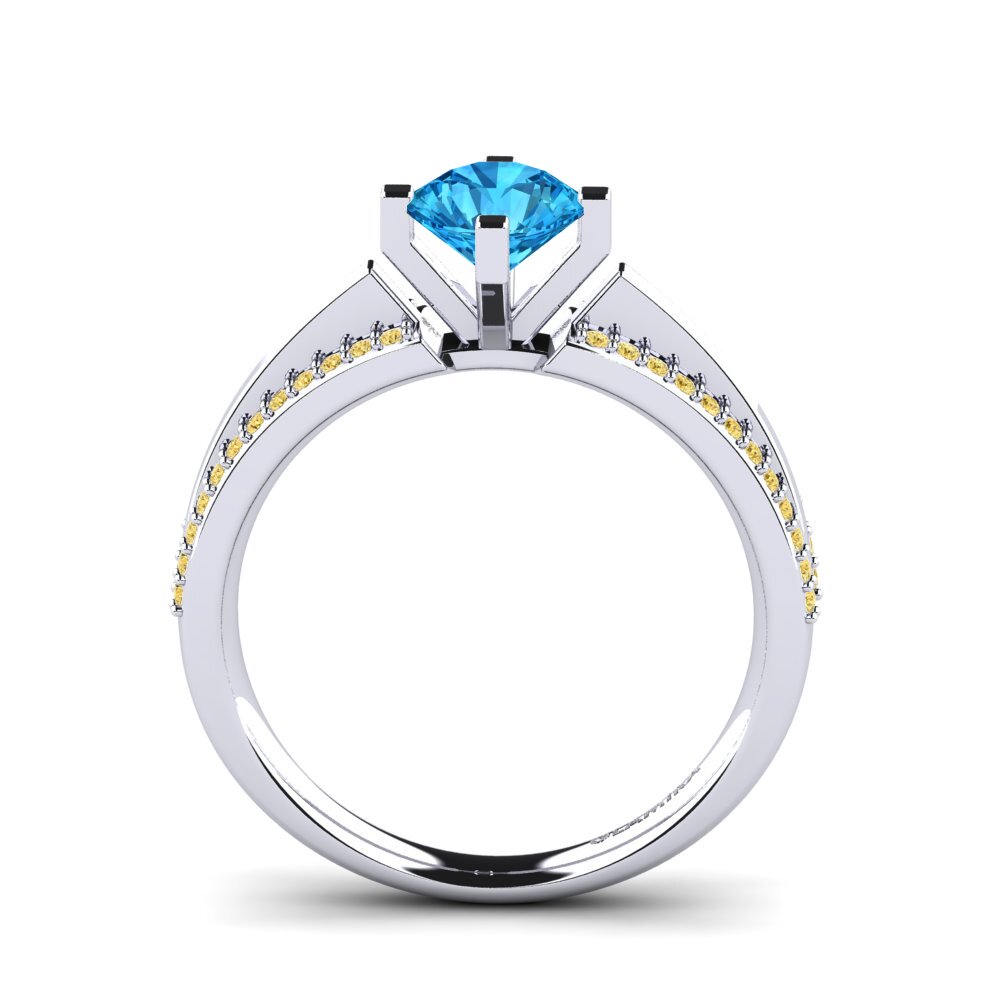 Blue Topaz Engagement Ring Eddy