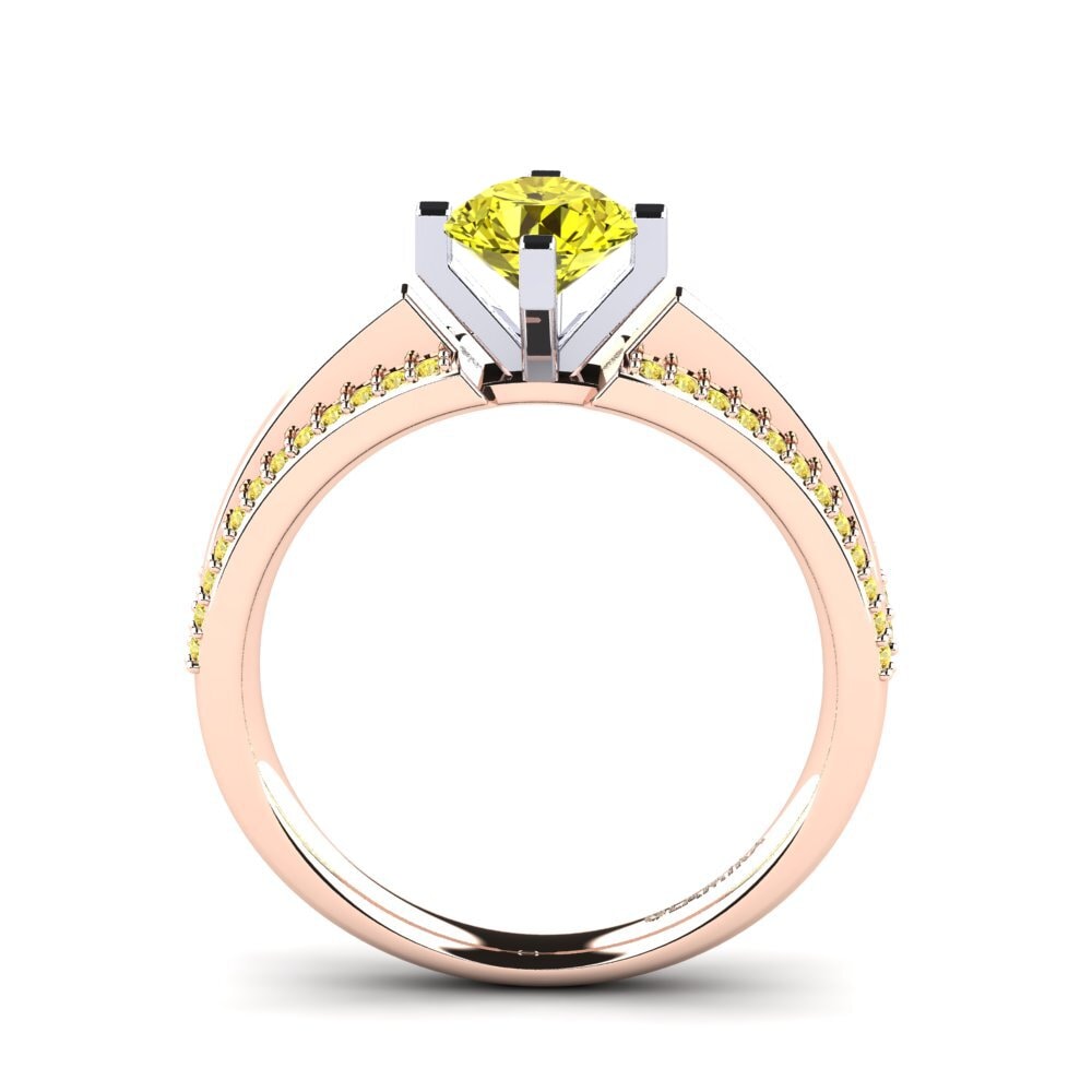 14k Rose & White Gold Engagement Ring Eddy