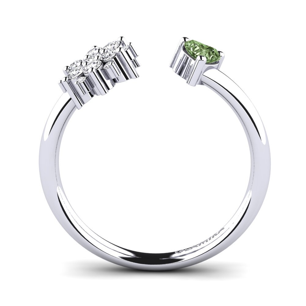 Diamante Verde Anillo Edelynn
