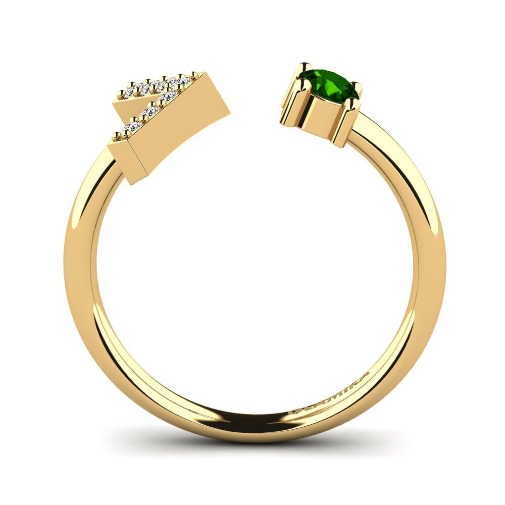 Turmalina verde Anillo Edie