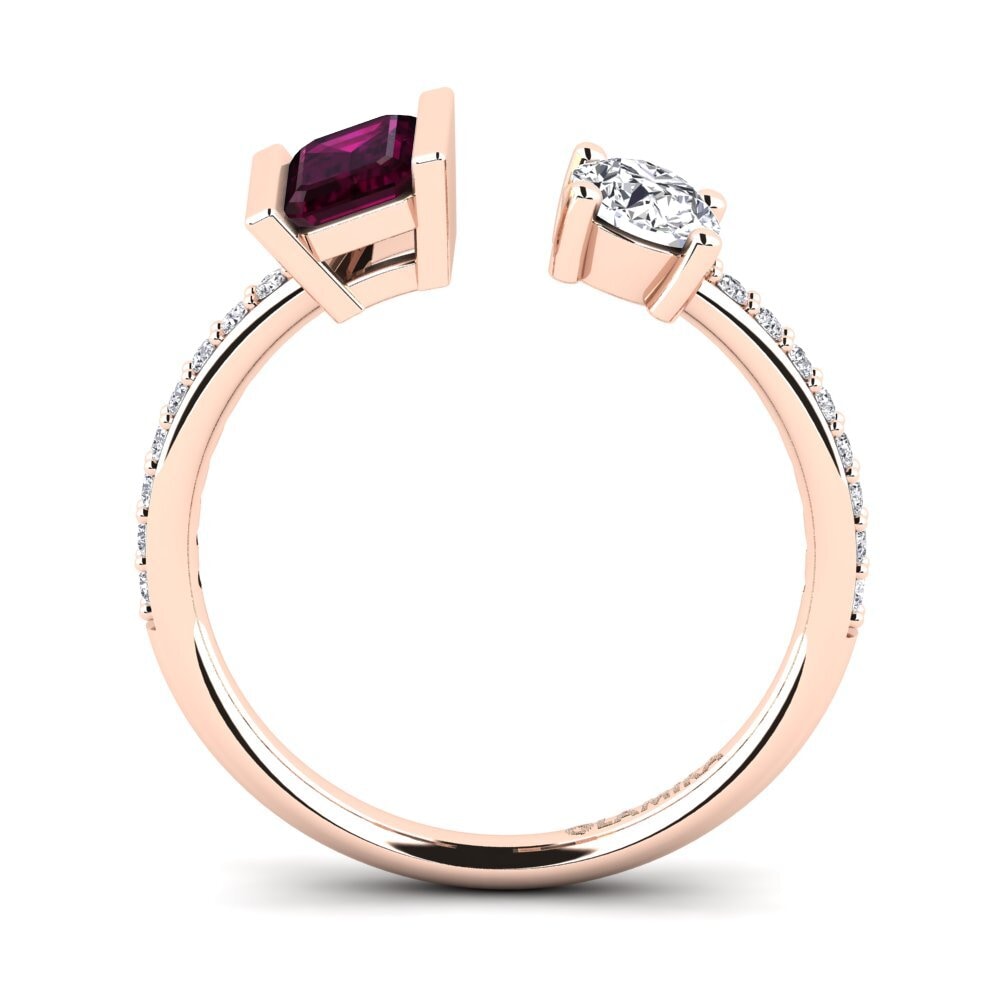 Rhodolite Garnet Engagement Ring Edrea