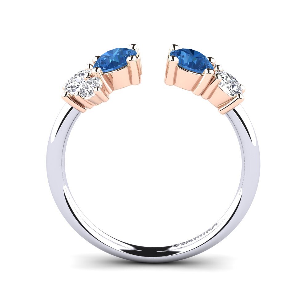Dunkelblauer Zirkonia Ring Edwardeen