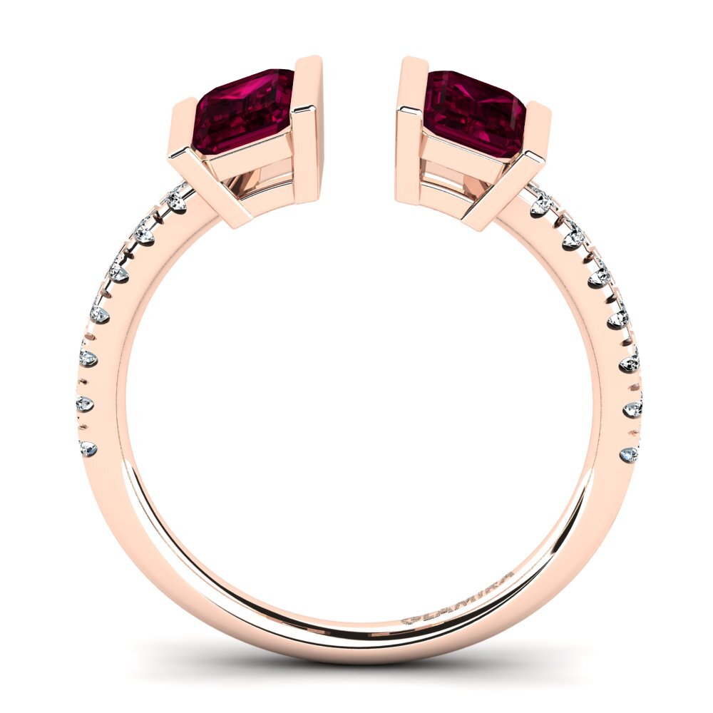 Rhodolite Garnet Engagement Ring Edwardina