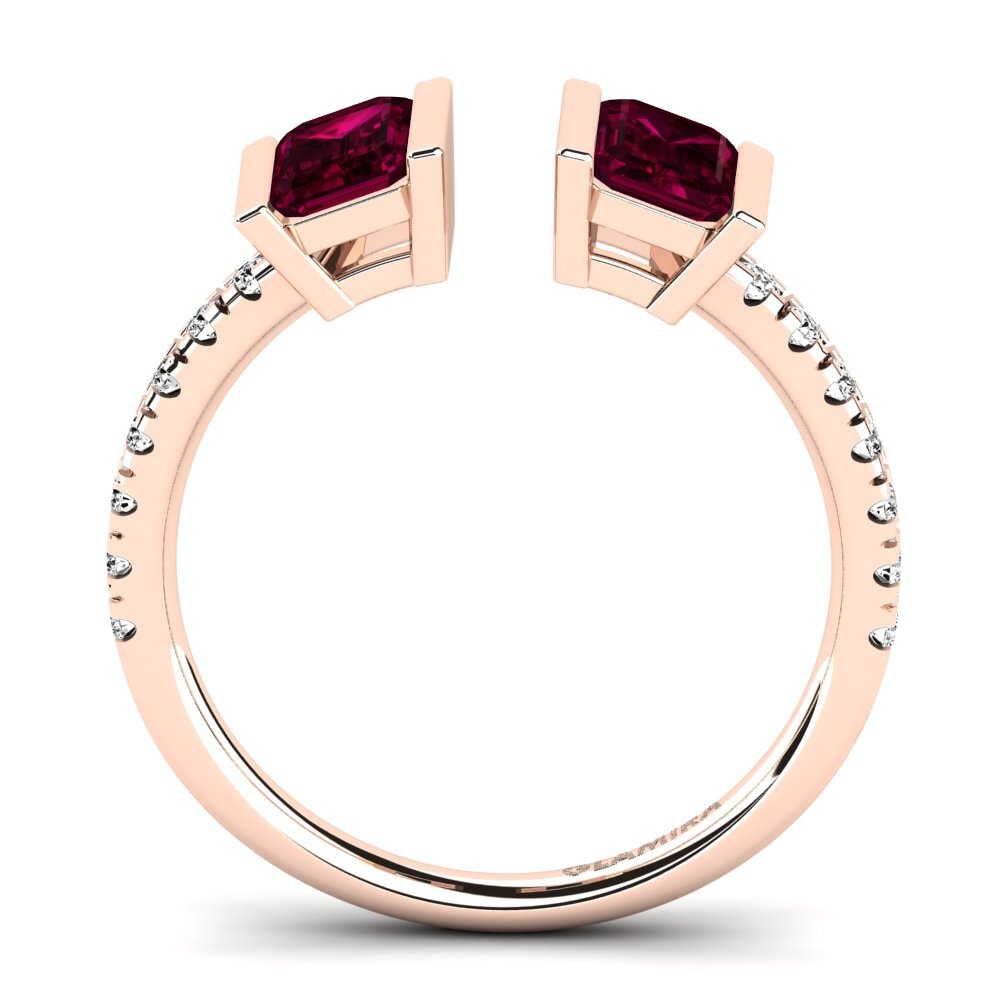 Granate Rhodolite Anillo de compromiso Edwardina