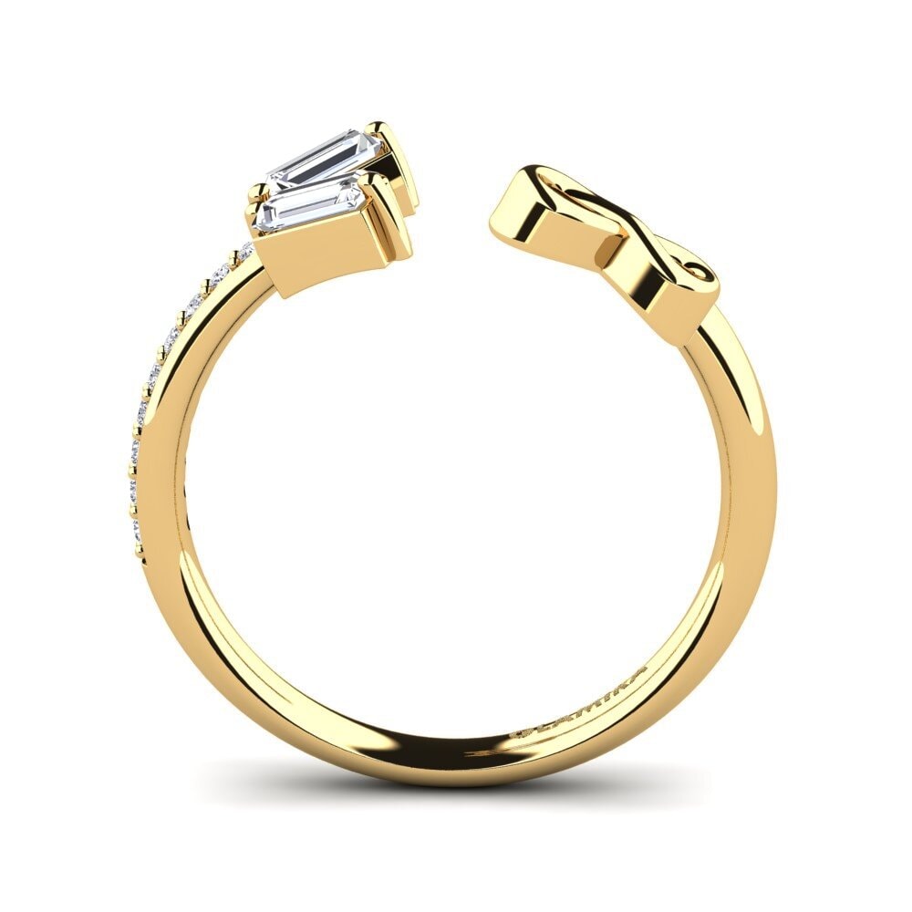 Oro Giallo 375 Baguette Anello Edy