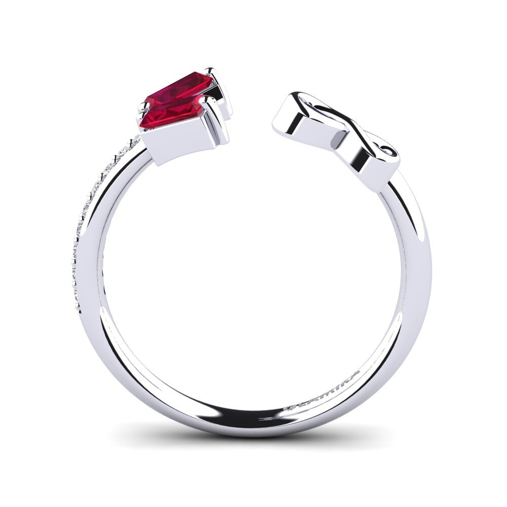 Baguette Rubí Anillo Edy