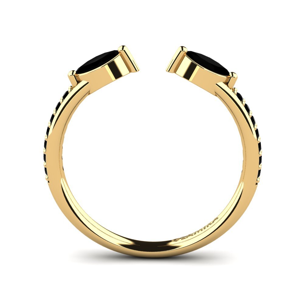 Zafiro negro Anillo Edyna