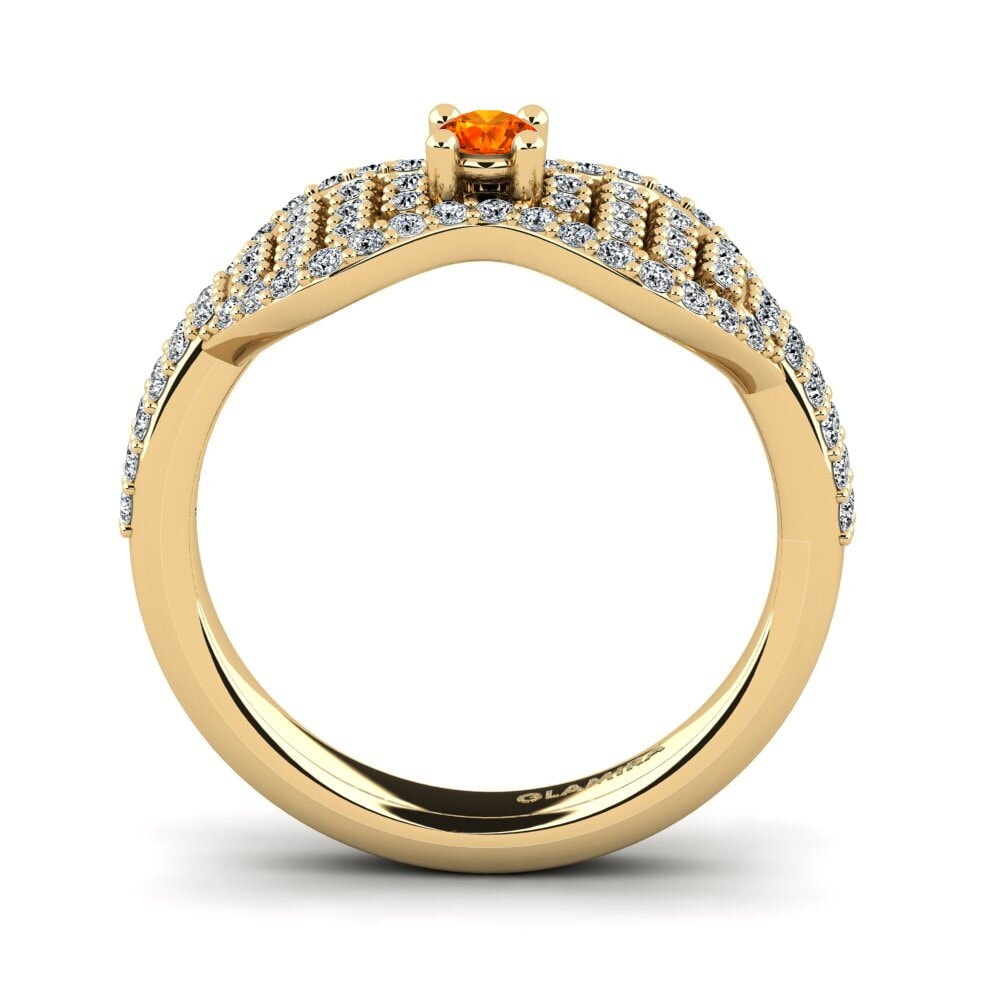 Orangefarbener Saphir Ring Eeltul