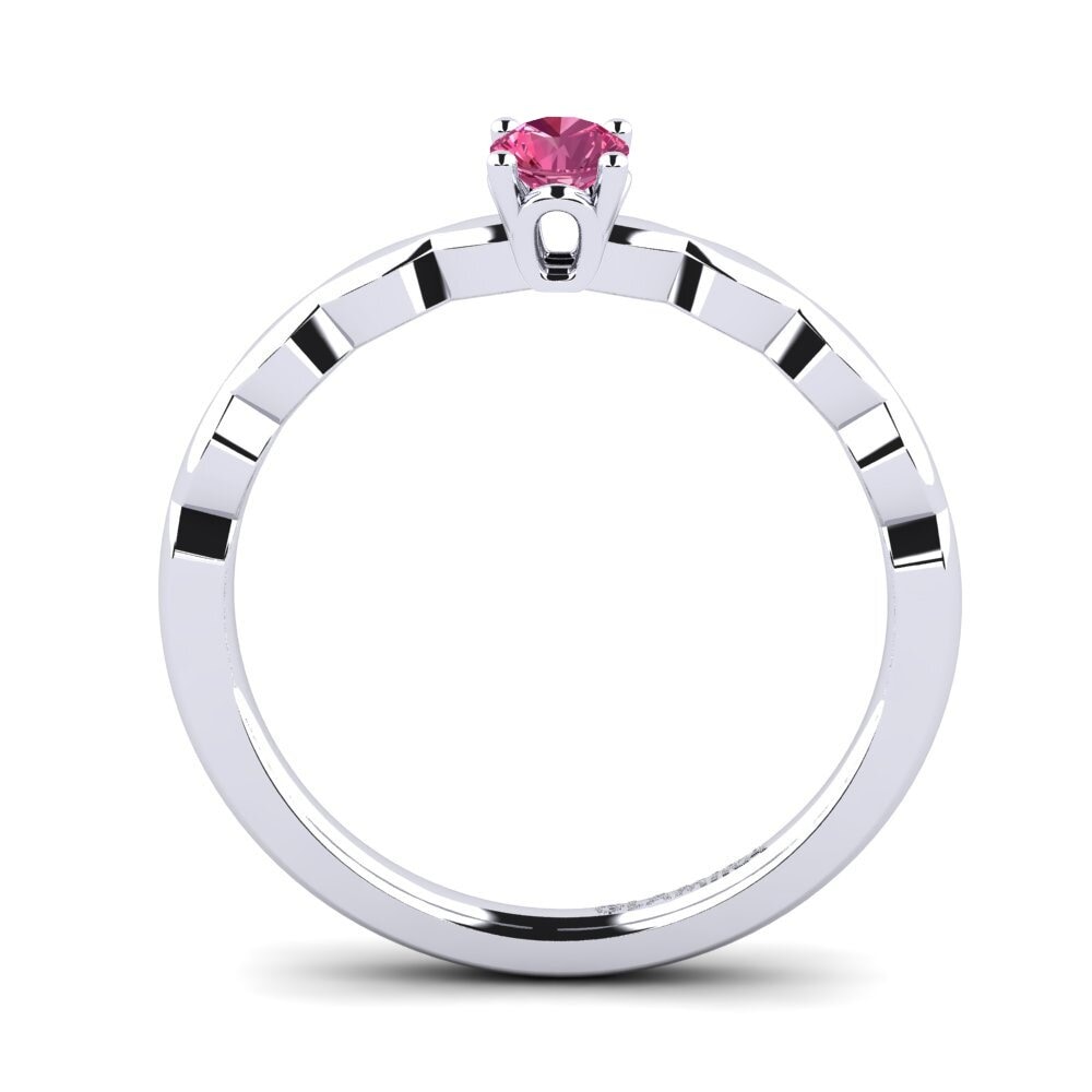 粉紅碧璽 訂婚戒指 Effie 0.16 crt