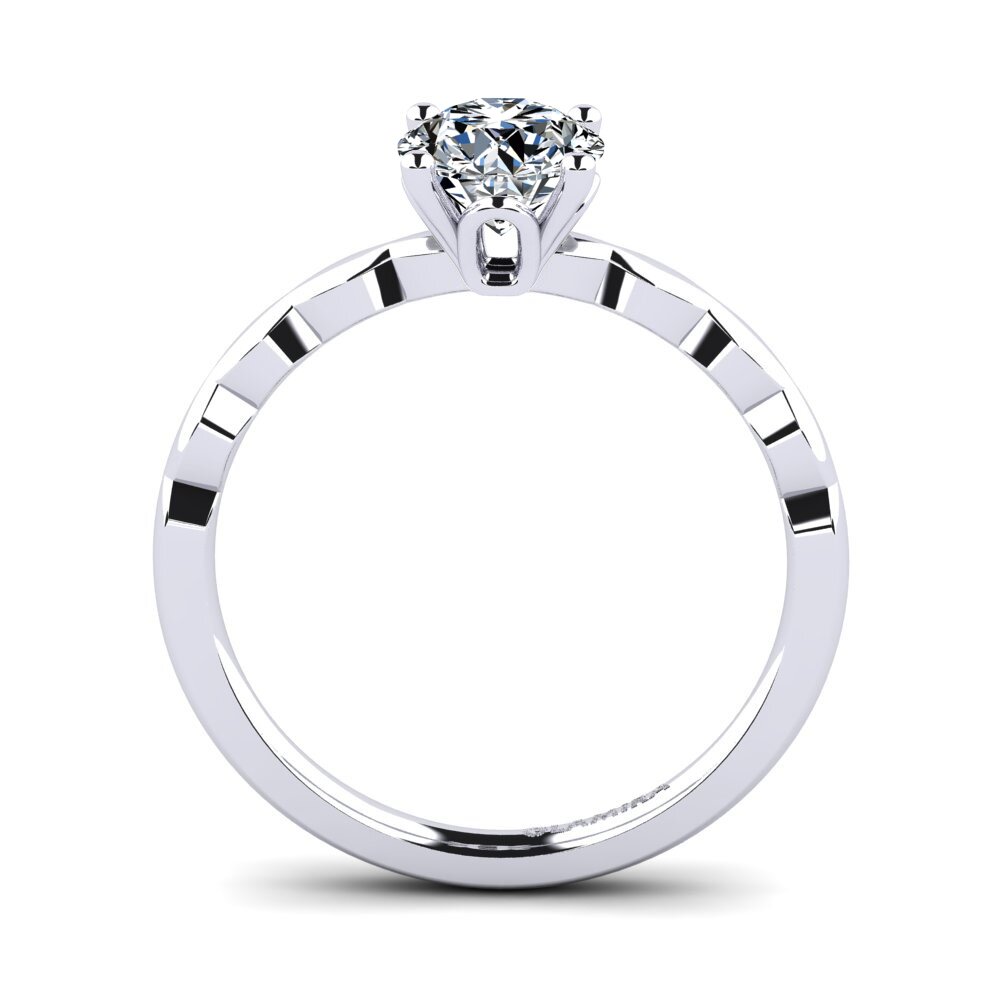 950 Platin Zirkonia Verlobungsring Effie 0.8 crt