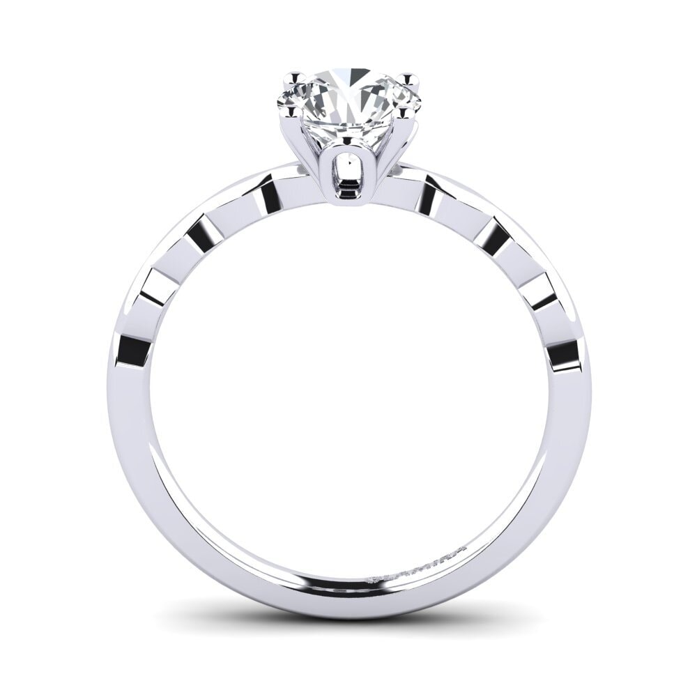 Weißer Zirkon Verlobungsring Effie 0.8 crt