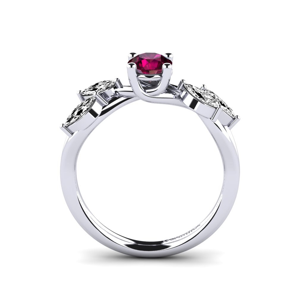 Granate Rhodolite Anillo de compromiso Egbertine