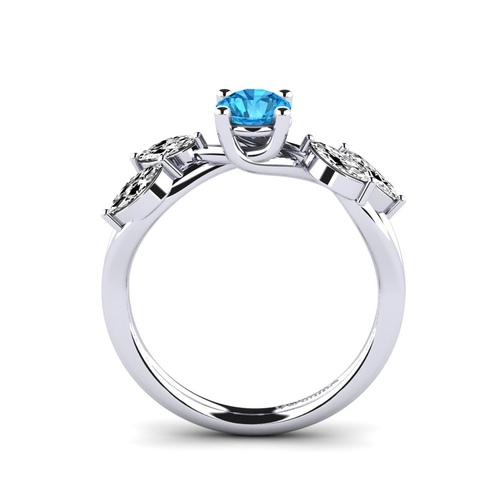 Blue Topaz Engagement Ring Egbertine