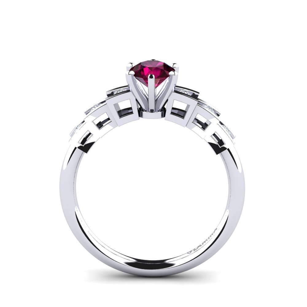 Rhodolite Garnet Engagement Ring Egidiana