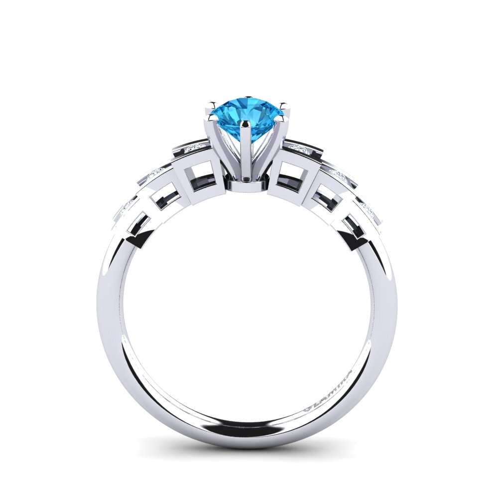 Blue Topaz Engagement Ring Egidiana