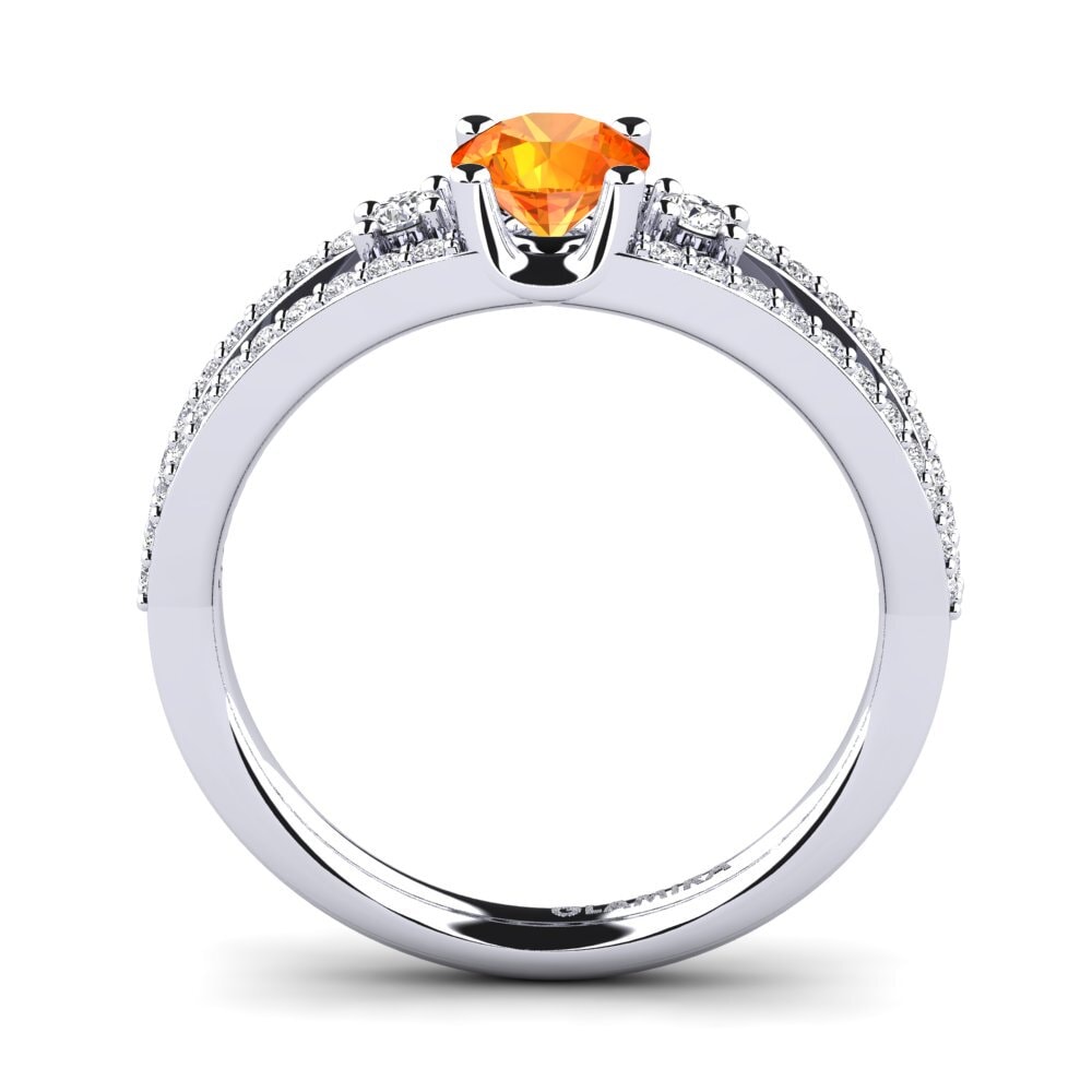 Orange Sapphire Engagement Ring Egilina