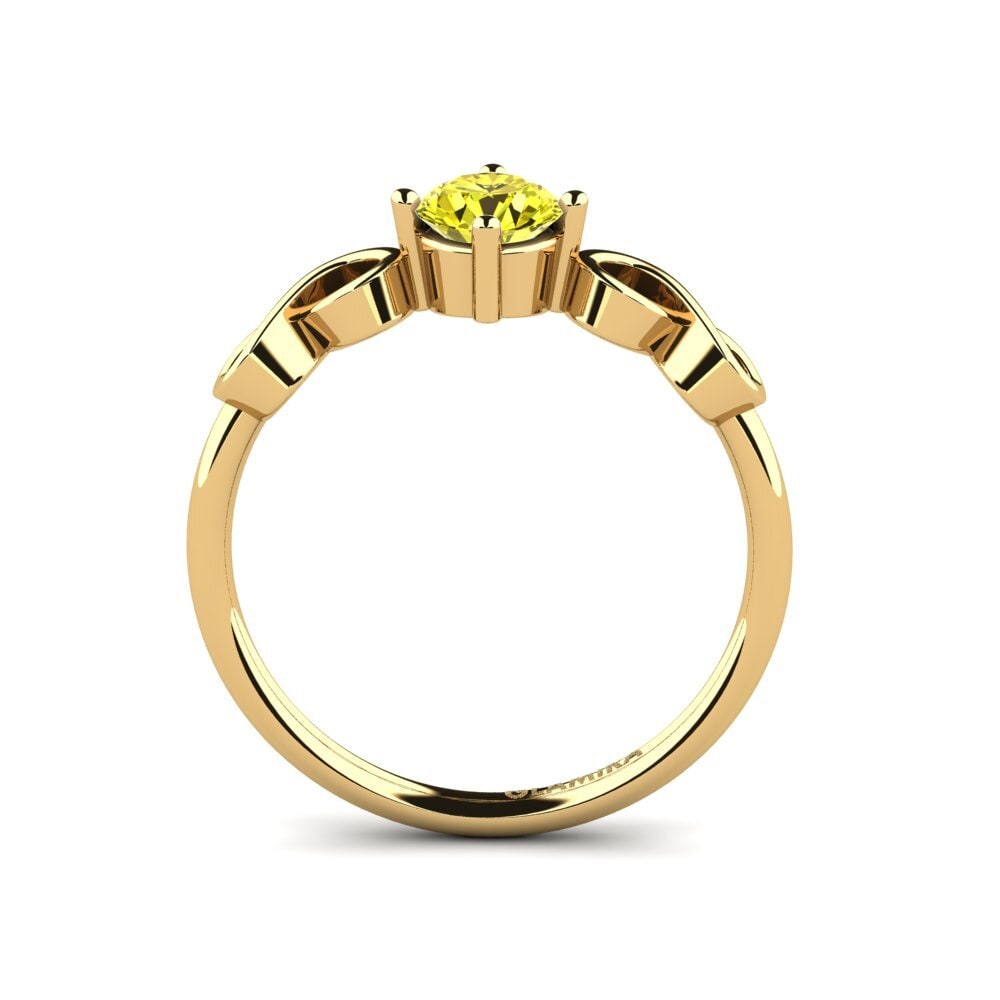 14ct Yellow Gold Yellow Diamond Women's Ring Ehtel