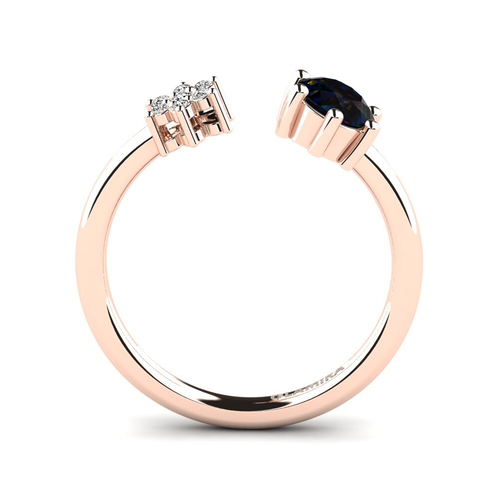Schwarzer Opal Ring Eily