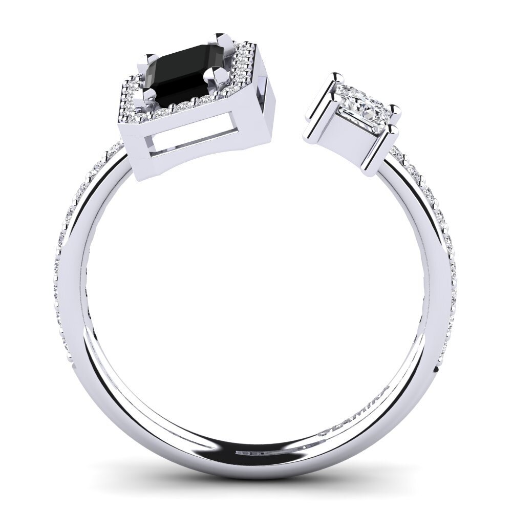Black Onyx Engagement Ring Eirena