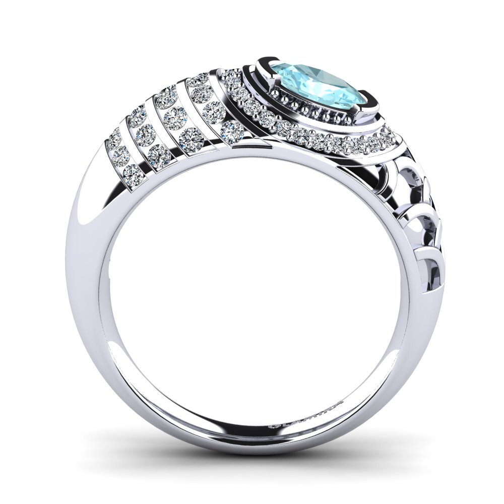 Aquamarine Engagement Ring Eirene