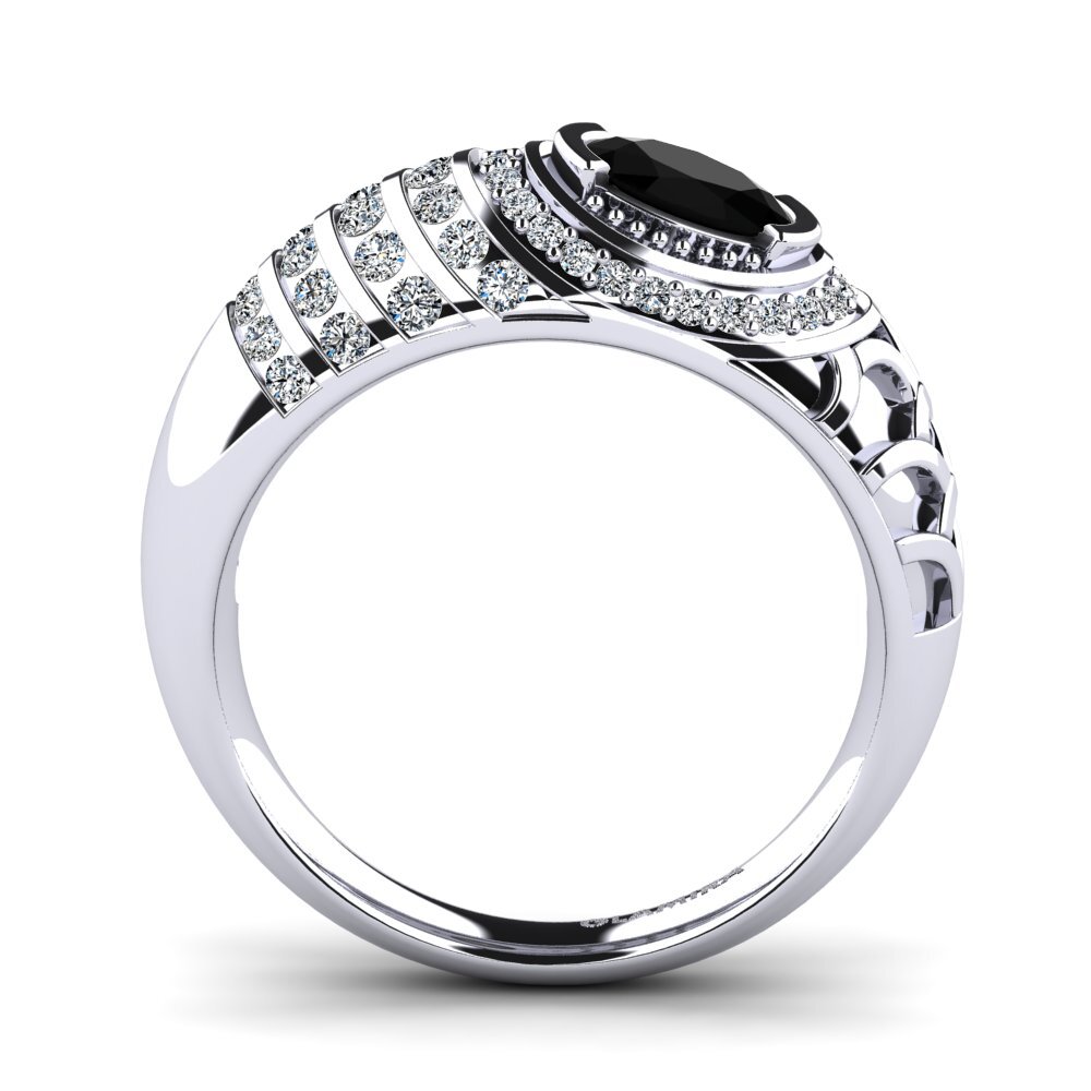 Black Diamond Engagement Ring Eirene