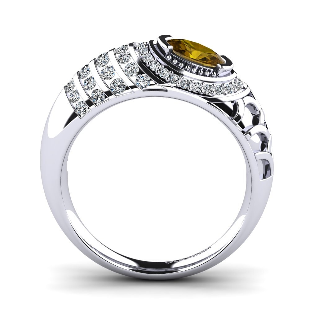 Brown Zircon Engagement Ring Eirene