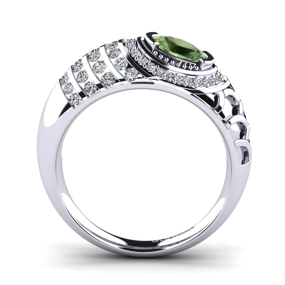 Zafiro Verde Anillo de compromiso Eirene